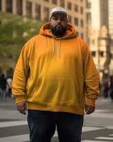 Men's Orange Plus Size Hoodie&Pants